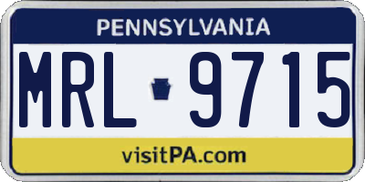 PA license plate MRL9715