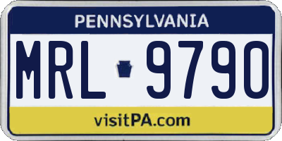 PA license plate MRL9790