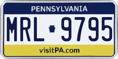 PA license plate MRL9795