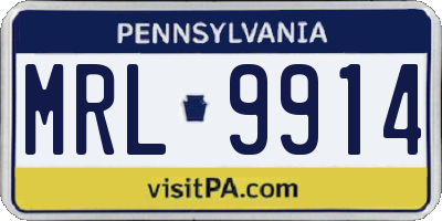 PA license plate MRL9914