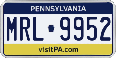 PA license plate MRL9952