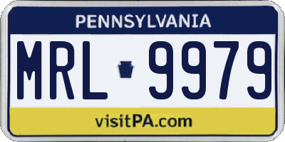 PA license plate MRL9979