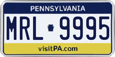 PA license plate MRL9995