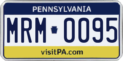 PA license plate MRM0095