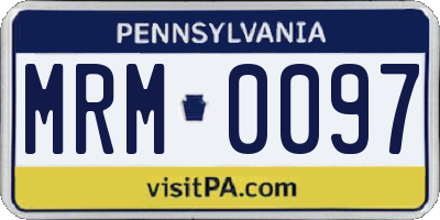 PA license plate MRM0097