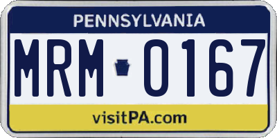 PA license plate MRM0167