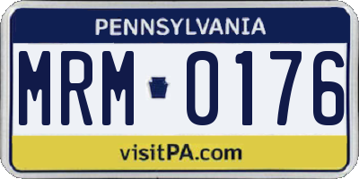 PA license plate MRM0176