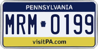 PA license plate MRM0199