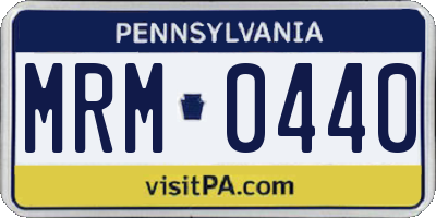 PA license plate MRM0440
