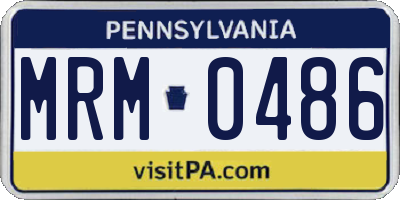PA license plate MRM0486