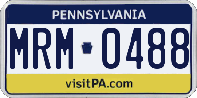 PA license plate MRM0488