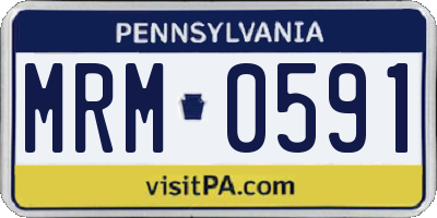 PA license plate MRM0591