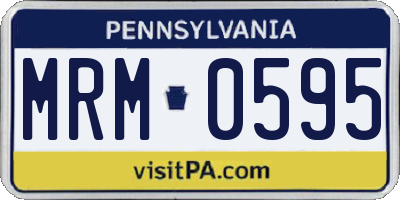 PA license plate MRM0595
