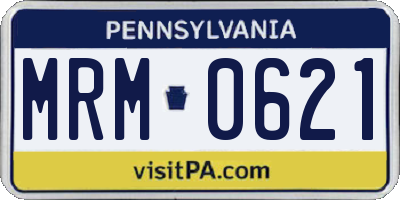 PA license plate MRM0621