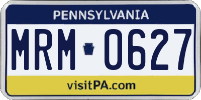 PA license plate MRM0627