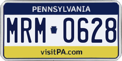 PA license plate MRM0628