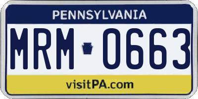 PA license plate MRM0663