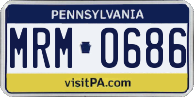 PA license plate MRM0686