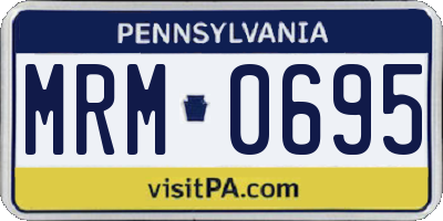 PA license plate MRM0695