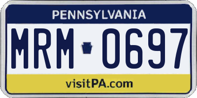 PA license plate MRM0697