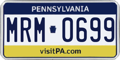 PA license plate MRM0699