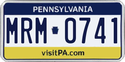 PA license plate MRM0741