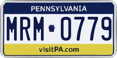 PA license plate MRM0779