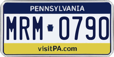 PA license plate MRM0790