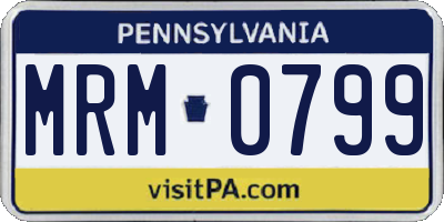 PA license plate MRM0799