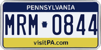PA license plate MRM0844