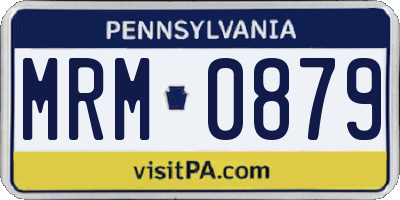 PA license plate MRM0879