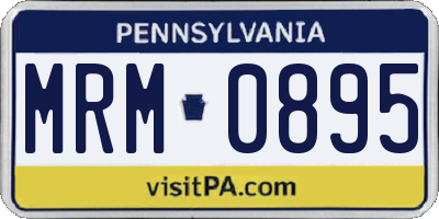 PA license plate MRM0895