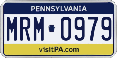 PA license plate MRM0979