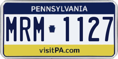 PA license plate MRM1127