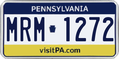 PA license plate MRM1272