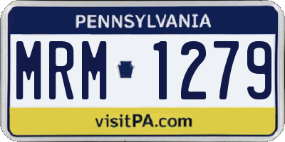 PA license plate MRM1279