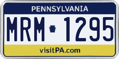 PA license plate MRM1295