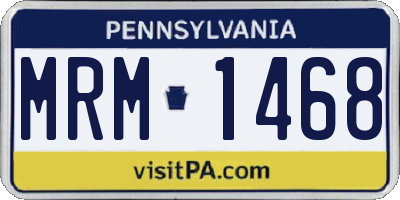 PA license plate MRM1468