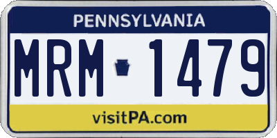 PA license plate MRM1479