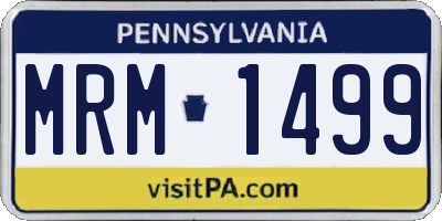PA license plate MRM1499
