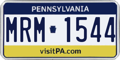 PA license plate MRM1544