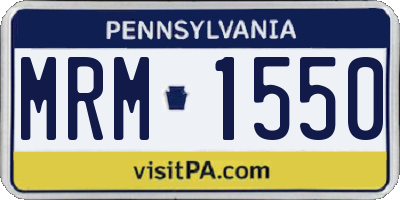 PA license plate MRM1550