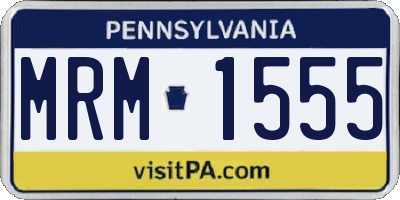PA license plate MRM1555