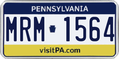 PA license plate MRM1564