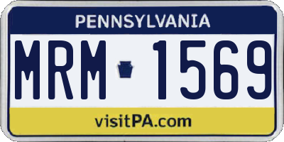 PA license plate MRM1569