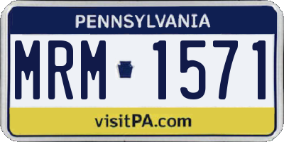 PA license plate MRM1571
