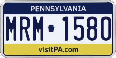 PA license plate MRM1580