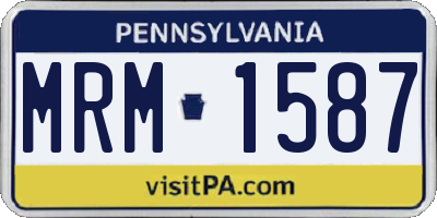 PA license plate MRM1587