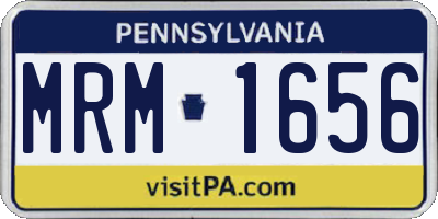 PA license plate MRM1656