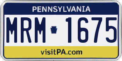 PA license plate MRM1675